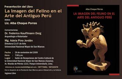 Presentacion del Libro: La Imagen del Felino en el Arte del Antiguo Peru