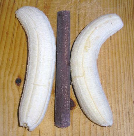 Tempura de plátano y chocolate al Oporto