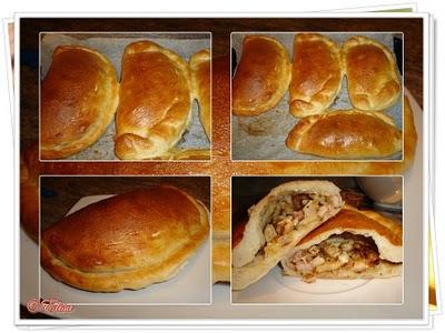 Calzone con beicon y champiñones Calzone con beicon y champiñones