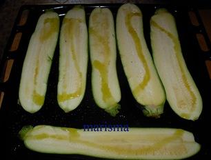 Calabacines rellenos de pollo de corral Calabacines rellenos de pollo de corral