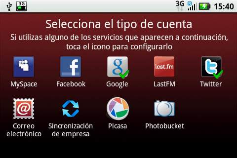 Cuentas de Motoblur Cuentas de Motoblur