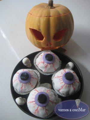cupcakes ojos saltones halloween