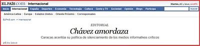 Chavez amordaza...