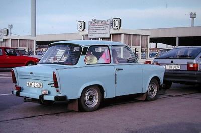 A Trabant at Checkpoint Alpha. Checkpoint Alpha was the point where you left West Germany to travel through East Germany to Checkpoint Bravo where you entered West Berlin. Travelers were timed from one checkpoint tto the next. Checkpoint Charlie was the point in the center of the city where (i'm not sure who) could cross to East Berlin. A Trabant at Checkpoint Alpha. Checkpoint Alpha was the point where you left West Germany to travel through East Germany to Checkpoint Bravo where you entered West Berlin. Travelers were timed from one checkpoint tto the next. Checkpoint Charlie was the point in the center of the city where (i'm not sure who) could cross to East Berlin.