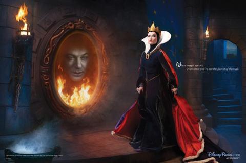 El mundo Disney por Annie Leibovitz Snow-White-Olivia-Wilde-Alec-Baldwin-550x366