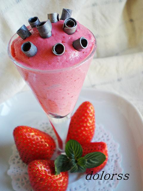 Helado rápido de fresas Helado rápido de fresas