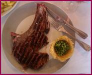 chuleton-ternera Comiendo en El Llantar de la Sierra (Guadalix de la Sierra, Madrid)