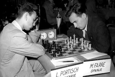 II Campeonato Mundial Juvenil de Ajedrez (Copenhague, 1953): Triunfo de Oscar Roberto Panno Partida de ajedrez Farré-Portisch, en el III Campeonato Mundial Juvenil (Amberes, 1955)