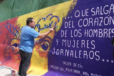 Reportaje fotográfico del homenaje de los pintores a Miguel Hernández.
