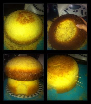 Paso a paso: Tarta casita de los Pitufos Paso a paso: Tarta casita de los Pitufos