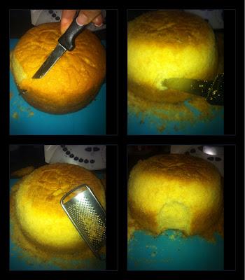Paso a paso: Tarta casita de los Pitufos Paso a paso: Tarta casita de los Pitufos