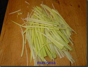 Arroz integral con verduras y puerro frito Arroz integral con verduras y puerro frito