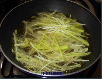 Arroz integral con verduras y puerro frito Arroz integral con verduras y puerro frito