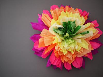 DIY  Flores grandes en papel crepe. Hermosas!!!