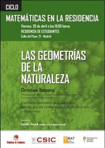 Matemáticas en la Residencia (20 abril) Christiane Rousseau en Matemáticas en la Residencia