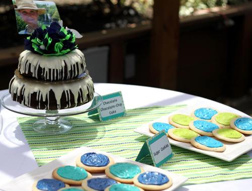 galletas-decoradas-verde-y-azul {Miércoles} Tarta decorada: Sencilla y elegante