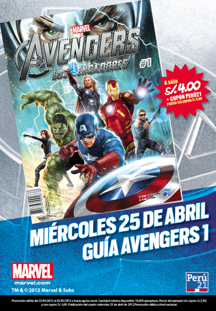 Guía Avengers a través de Perú 21