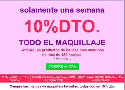 10% descuento de maquillaje en STRAWBERRY!!