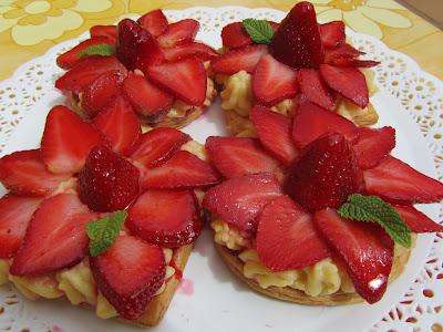 Tartitas de fresa Tartitas de fresa