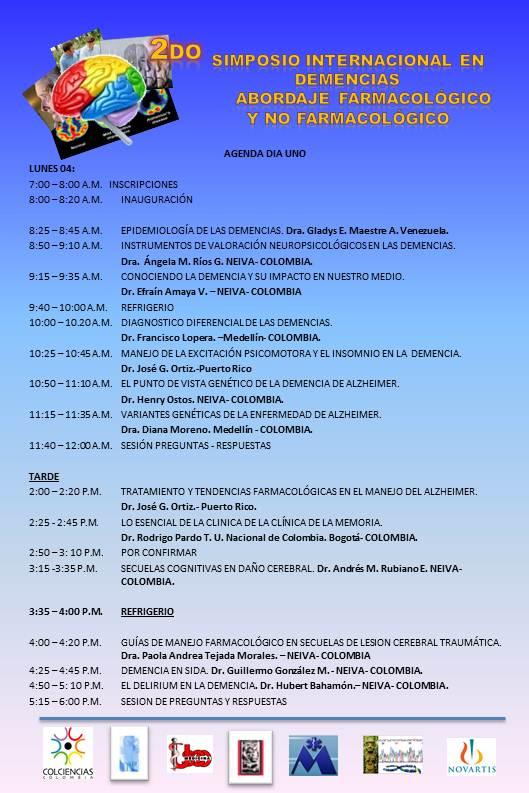 2 Simposio Internacional en Demencias en Colombia 2012 1er día 2 Simposio Internacional en Demencias en Colombia
