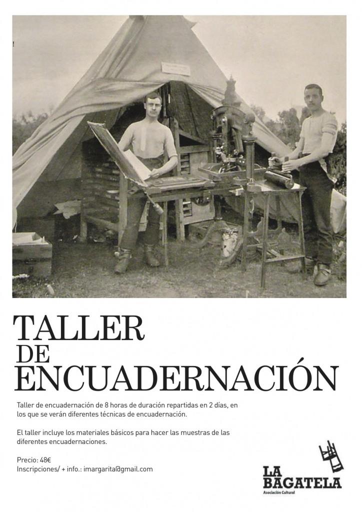 cartel encuaderna4 Taller de encuadernación de Isabel Margarita Zambelli.
