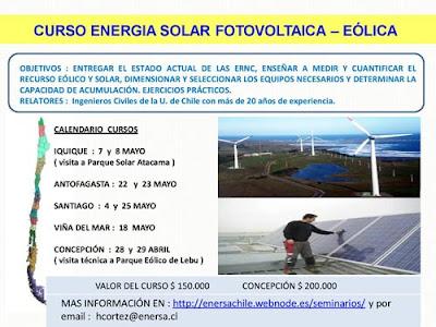 Nuevos cursos de energías renovables a lo largo de Chile
