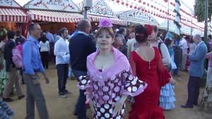 Saludo a mis amigos En Feria, letras de sevillanas.