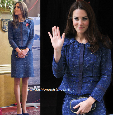 Kate Middleton, nueva lección de estilo con un traje de tweed azul Kate Middleton, nueva lección de estilo con un traje de tweed azul