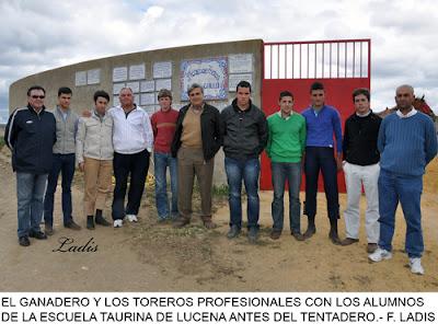 LOS ALUMNOS DE LA ESCUELA TAURINA DE LUCENA PARTICIPAN EN UN TENTADERO EN MADROÑIZ