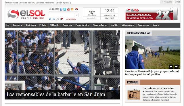 Cómo algunos medios del país publican la violencia en el fútbol cuando el protagonista no es de Buenos Aires