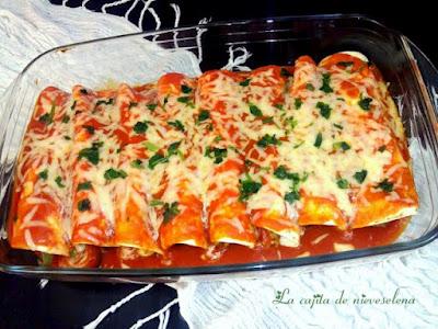 Enchilada de pollo picantita Enchilada de pollo picantita