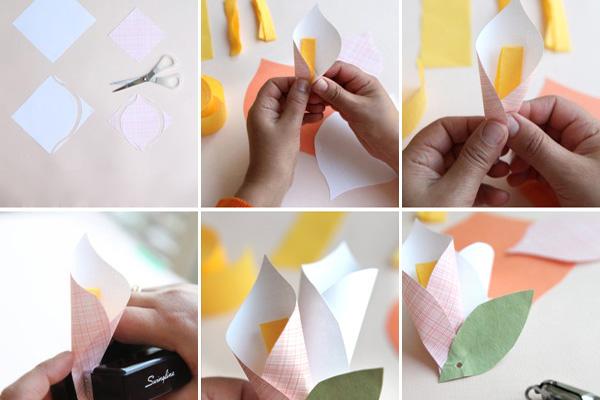 tutorial para hacer flores de papel