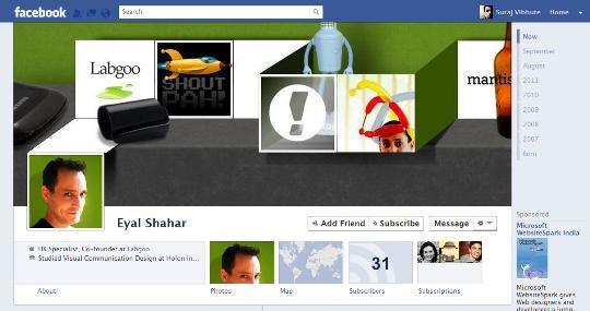 Eyal Shahar facebooktimelinecreativeprofile101 40 Creative Examples of Facebook Timeline Designs