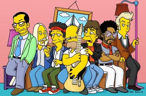 Los Simpson, 20 años de Rock: Mick Jagger, Keith Richards, Elvis Costello, Lenny Kravitz, Brian Setzer y Tom Petty