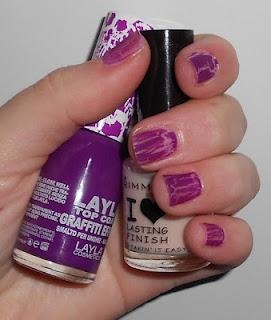Layla Top Coat Graffiti Effect morado Layla Top Coat Graffiti Effect morado