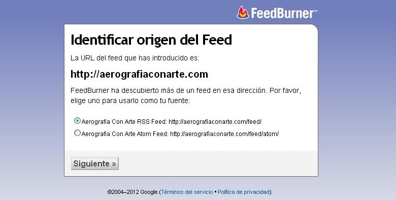 Redirigir feed rss Feedburner