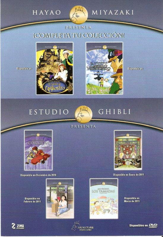 Zima confirma que editará todo el catálogo Ghibli en México Zima confirma que editará todo el catálogo Ghibli en México