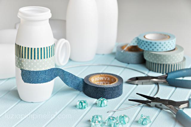 Diy: Washitape + botecitos=mini jarrones Diy: Washitape + botecitos=mini jarrones