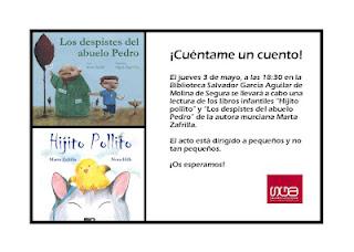 Presentación de Hijo pollito y Los despistes del abuelo Pedro, de Marta Zafrilla Presentación de Hijo pollito y Los despistes del abuelo Pedro, de Marta Zafrilla