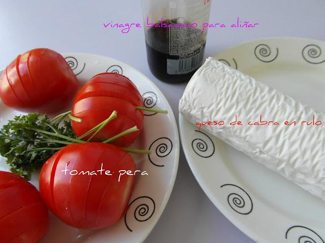Recuperando recetas......y energías Ensalada de tomate pera y queso de cabra