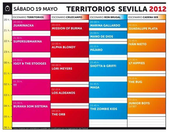 Ya se conocen los horarios para el Territorios Sevilla 2012