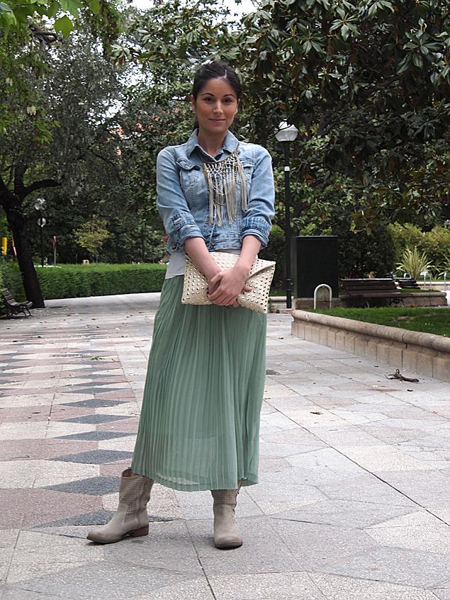 falda verde plisada falda verde plisada