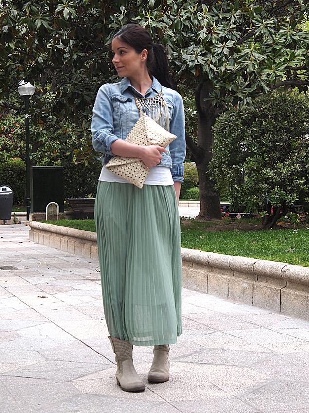 falda verde plisada falda verde plisada