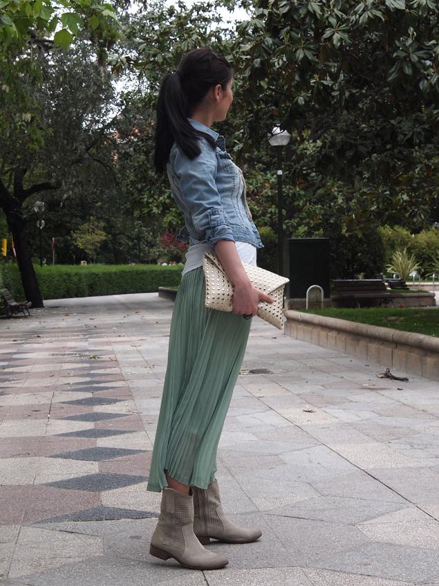 falda verde plisada falda verde plisada