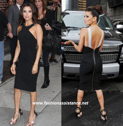 Eva Longoria, nuevamente de Victoria Beckham, en el Show de David Letterman