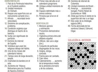 Crucigrama. Crucigrama.