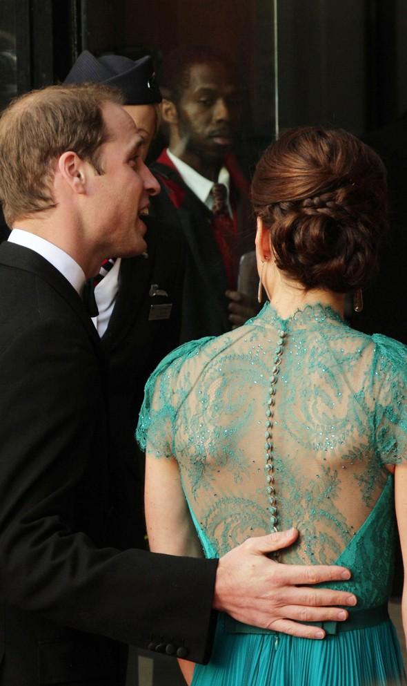 Luscious in lace: Duchess Kate shines in teal
