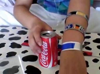 Hacemos pulseras con latas de refresco