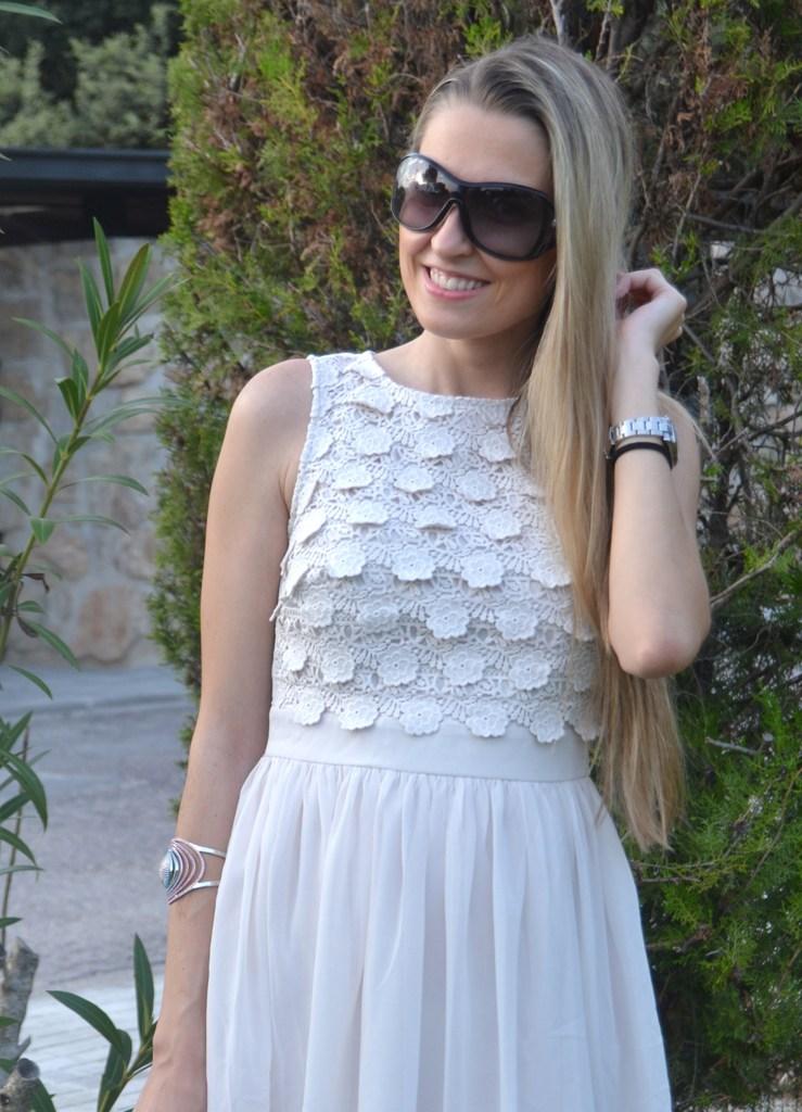 Sequins clutch and soft dress Sequins clutch and soft dress