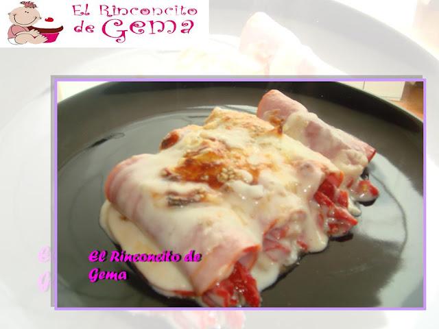 CANELONES DE SAJONIA Y PIQUILLOS